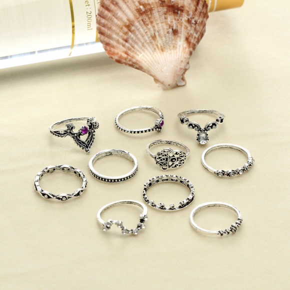❤️HOST PICK❤️10-piece boho fashion ring set - Picture 6 of 6